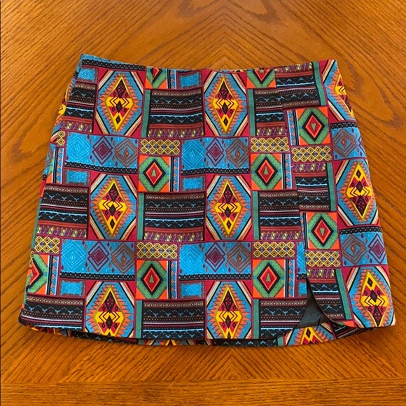 Tribal/ African print mini skirt - Picture 2 of 3